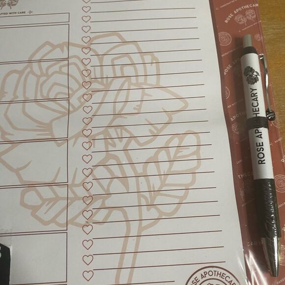 New Schitt's Creek List Pad and Pen Set Rose Apothecary To Do Note Pad 80 sheets - Picture 5 of 5